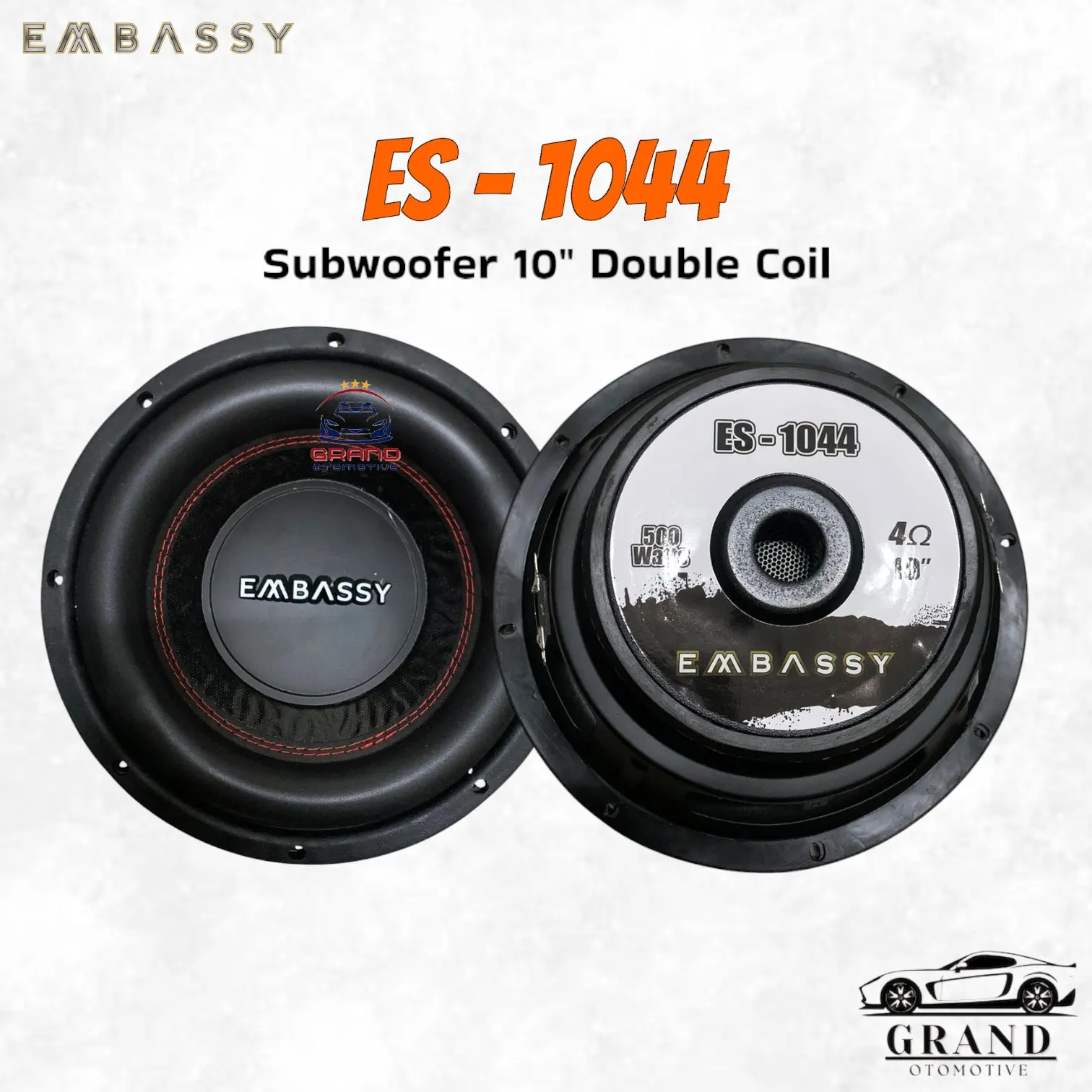 SUBWOOFER 10 inch EMBASSY ES-1044 DOUBLE COIL 500 WATT