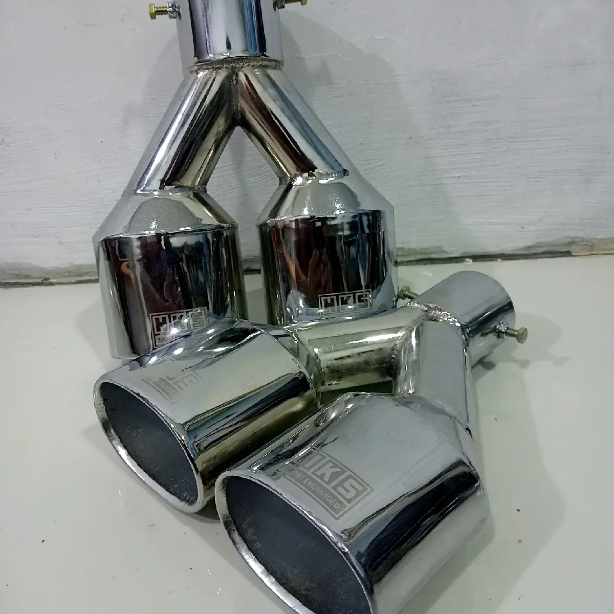 knalpot mobil hks suos sos cabang 2 pnp sistem baud all type mobil bensin dan L300,truck non turbo dan truck turbo dll