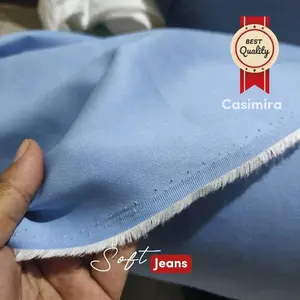 Kain Soft JEANS Denim 5 Oz  Light Blue Grade A per 1.25 Meter Polos buat Kemeja, blouse, dress, tunik, tangtop, kulot dll