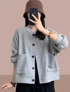 [CYC] Bianca Button Cardie Fleece Kardigan Tebal Casual Outer Korea Wanita