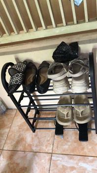 Product Review of Rak Sepatu 4 Tingkat Bahan Plastik Shoe Rack Tempat Sandal Bongkar Pasang Portable from A**a 1