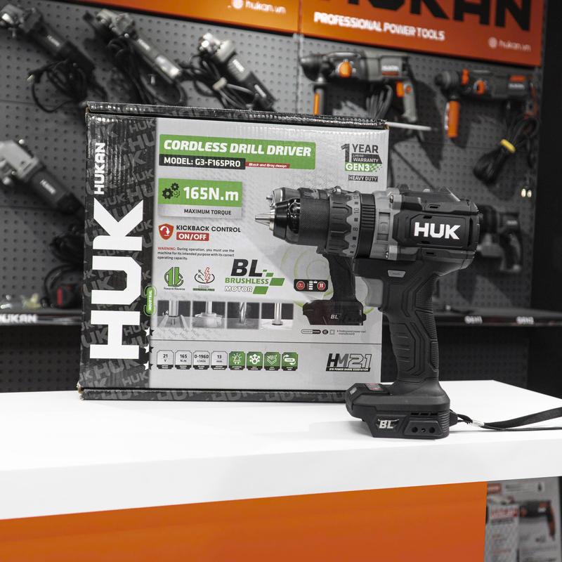Hukan Máy Khoan Pin GEN3 G3-165PRO 13mm 21V Lực Siết 165N Tính Năng Antikitback Tạo Xung Bảo Hành 12 Tháng