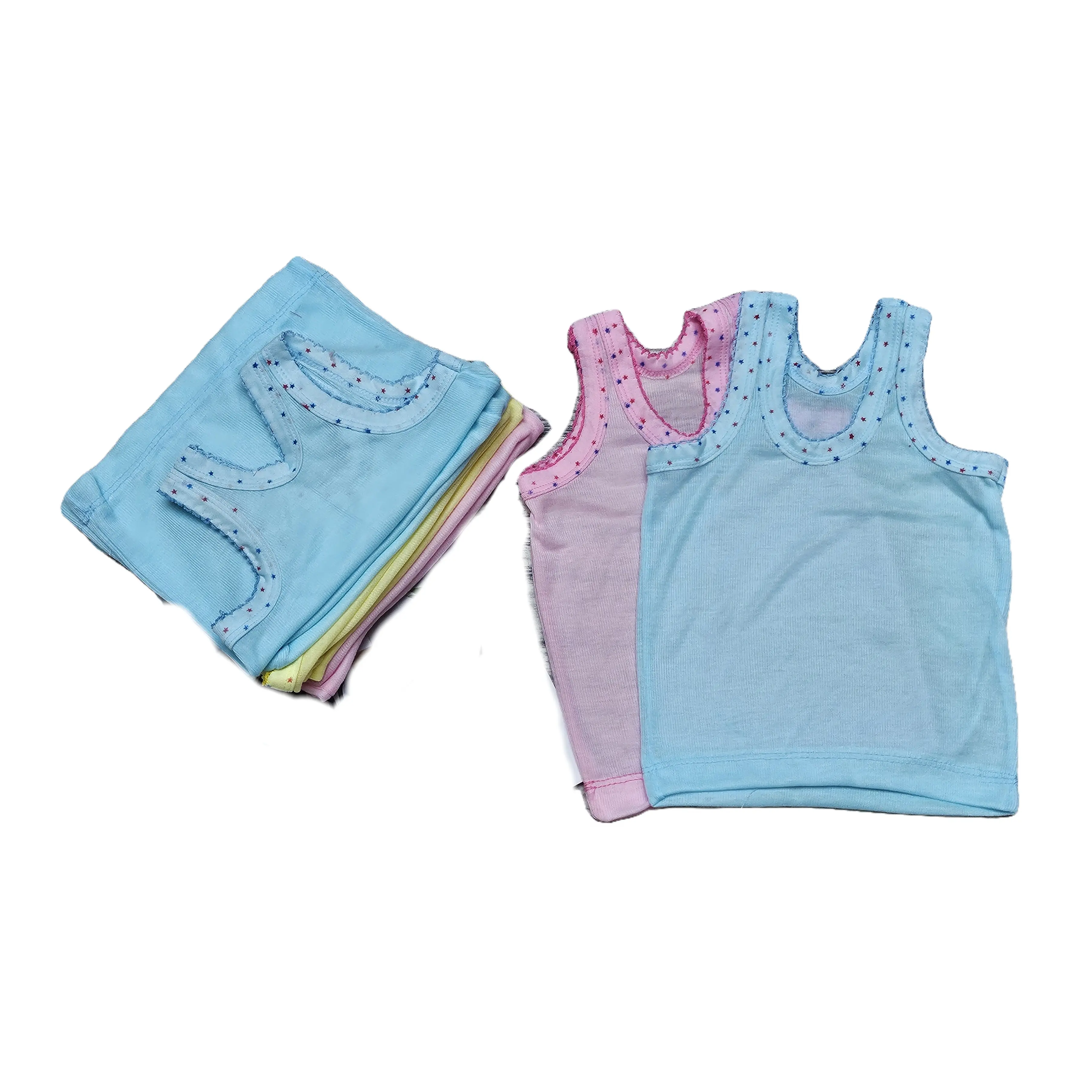 12Pcs dan 6pcs Kaos Dalam Anak Singlet Polos Harian Berwarna Size S,M,L,XL,3L Fashion