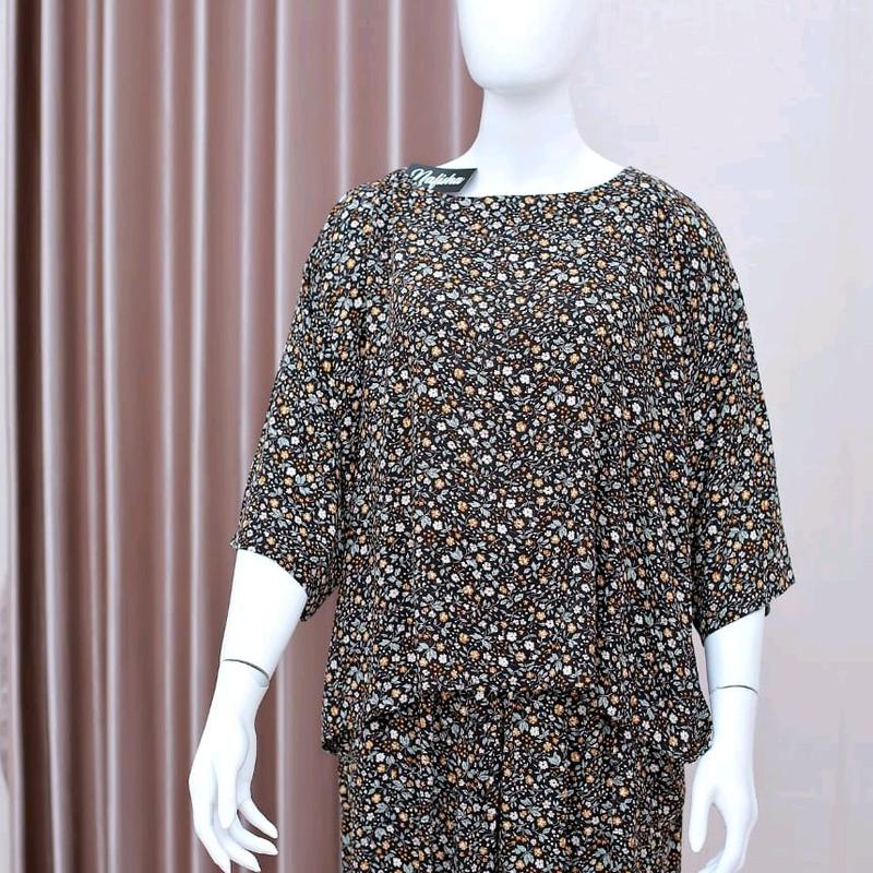 premium baju tidur  piyama pajamas one set rayon sleeper wanita pajamas daster mahal daster lengan 3⁄4 2