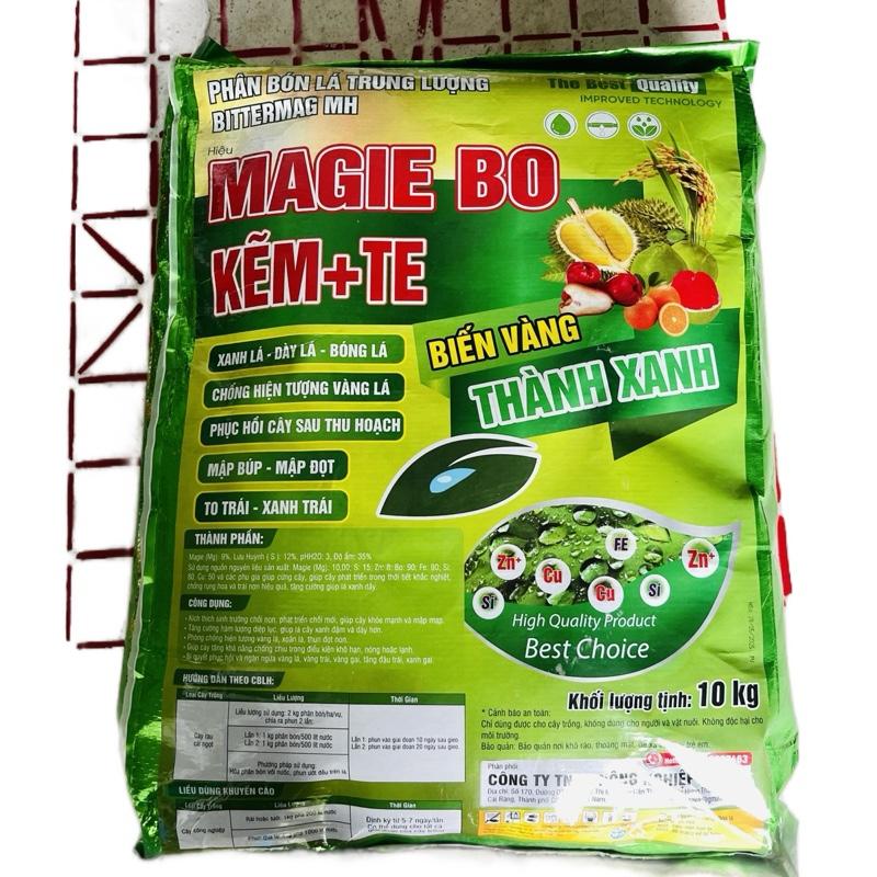  Phân bón lá Magie bo kẽm + TE bao 10kg chăm sóc cho cây trồng xanh lá dầy lá bổ sung trung vi lượng 