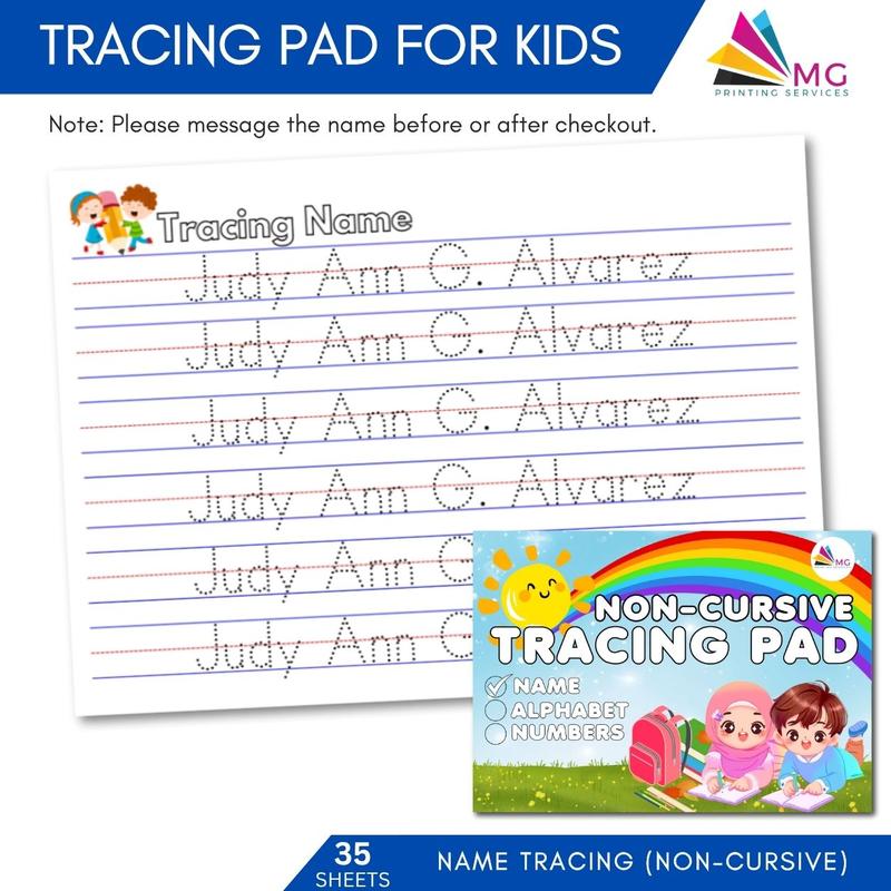 Non-Cursive - Name Tracing Pad for Kids (35 Pages) - TikTok Shop ...