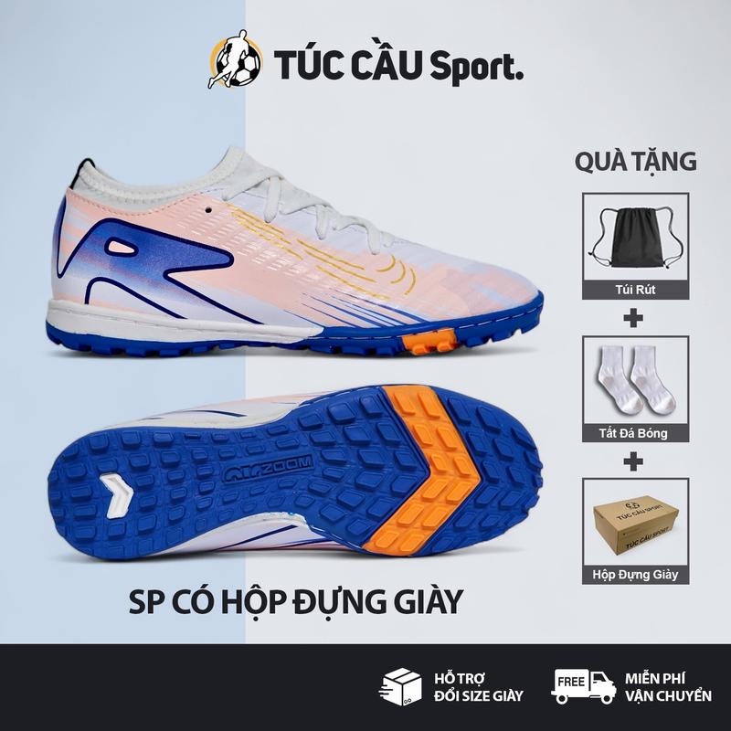 DEAL HOT Giày Đá Bóng Vapor 16 Elite VN Đế Đệm AirZoom Êm Ái Bám Sân Tốt Cổ Lửng Ôm Chân Khâu Full Đế Tặng kèm: Tất + Túi rút + Hộp đựng giày