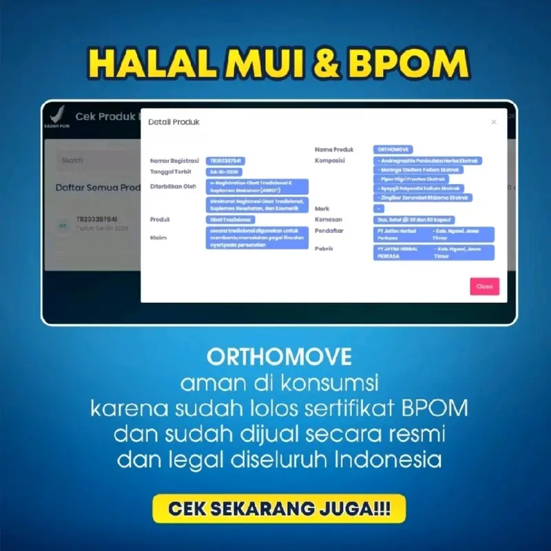Orthomove Asli Original 1 Botol Isi 60 Kapsul 6