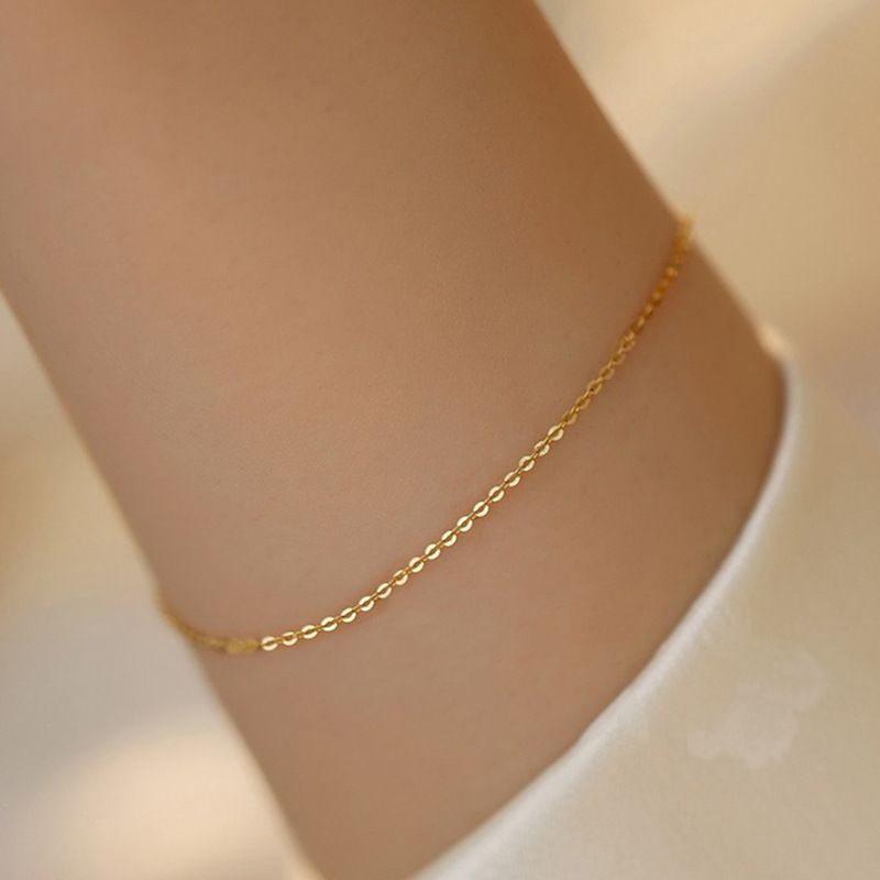 Gelang Wanita Model Nori Gold Polos Gelang Titanium Perempuan Anti Karat Tidak Luntur Elegan dan Tahan Lama