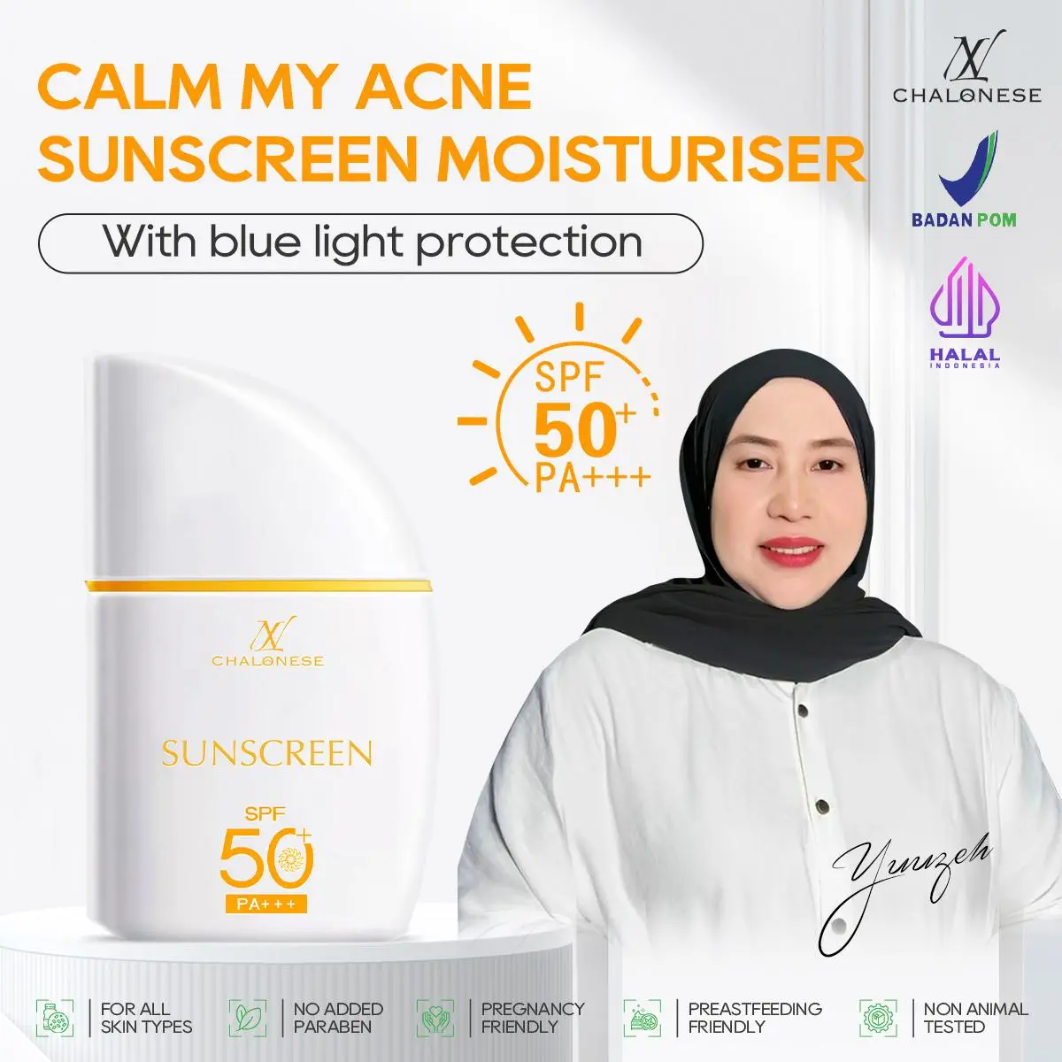 PROMO Sunscreen SPF50 PA+++ Ceramide Serum Sunscreen Skincare Sunblock Sunscreen Acne Sunscreen Wajah Untuk skin barrier rusak kulit sensitif 40ml SUNCARE sunscreen  recommend