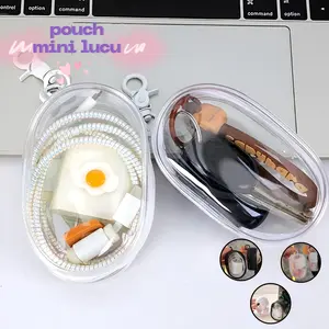 Mini Pouch Serbaguna Transparan / Tempat Penyimpanan Kabel Aesthetic