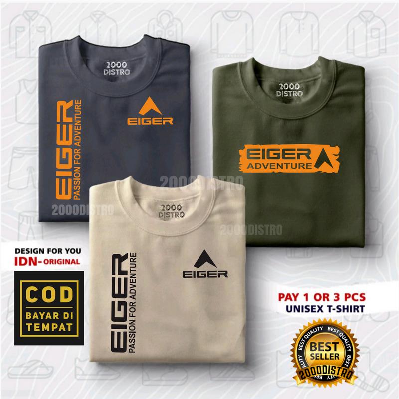 BUY 1 OR 3 PCS ( PROMO COD ) Kaos Distro Pria - Kaos Distro 100% Cotton Combed 30s Katun - Baju Oblong Distro Cowok Cewek Print EI33R Oren 4