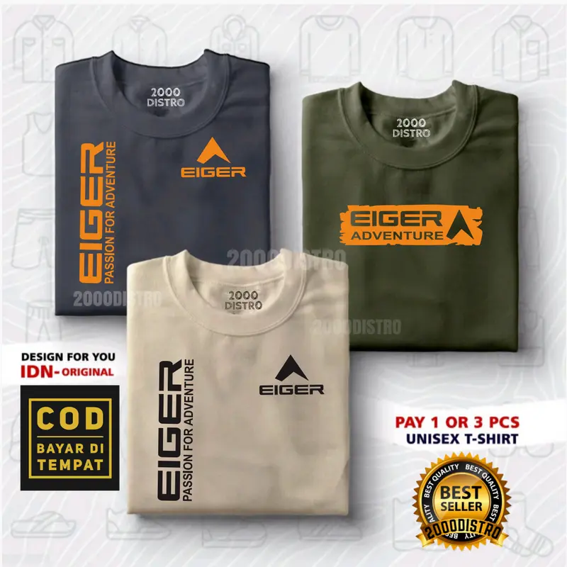 BUY 1 OR 3 PCS ( PROMO COD ) Kaos Distro Pria - Kaos Distro 100% Cotton Combed 30s Katun - Baju Oblong Distro Cowok Cewek Print EI33R Oren 4