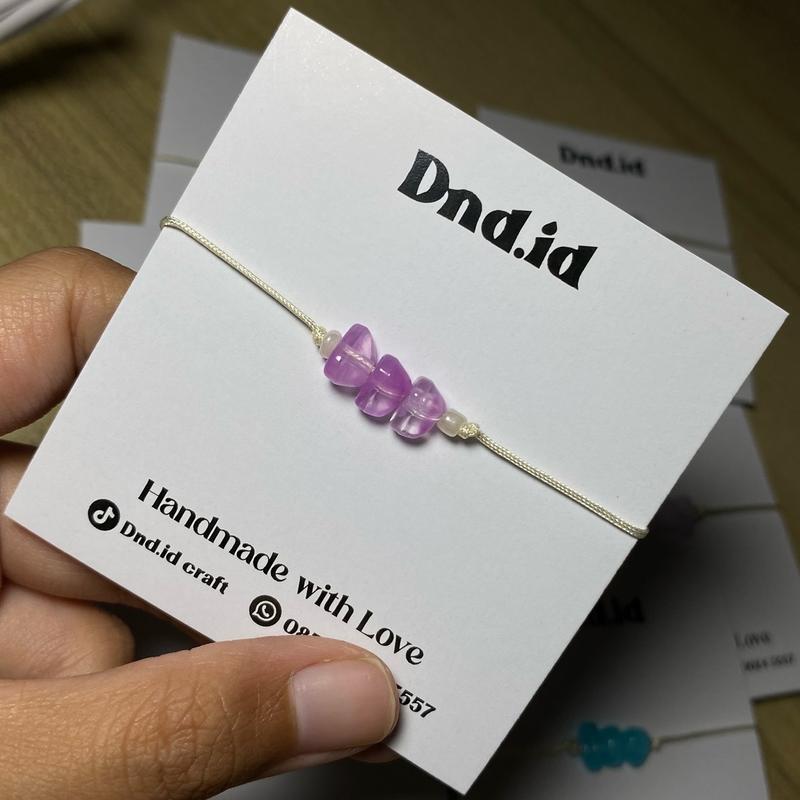 Gelang Serut Tali Giok Warna Ivory Manik Batu Elegan 7