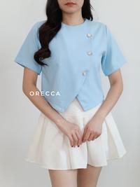 Gambar ORECCA - Rere Atasan Wanita Lengan Pendek - Sage, M dari Orecca.id Kota Administrasi Jakarta Barat 4 Tokopedia