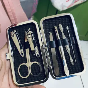 Gunting Kuku Set 7 in 1 / manicure Set 7 in 1 / Manicure Pedicure Set Stainless Steel Pinset Nail