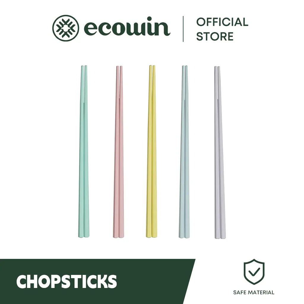 Ecowin 5pcs/set Five colors of chopsticks