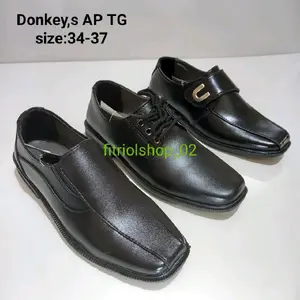 Sepatu Pantofel Anak Laki-Laki Formal APTG Merk.Donkey - Bahan PU Leather Sintetis Tahan Lama