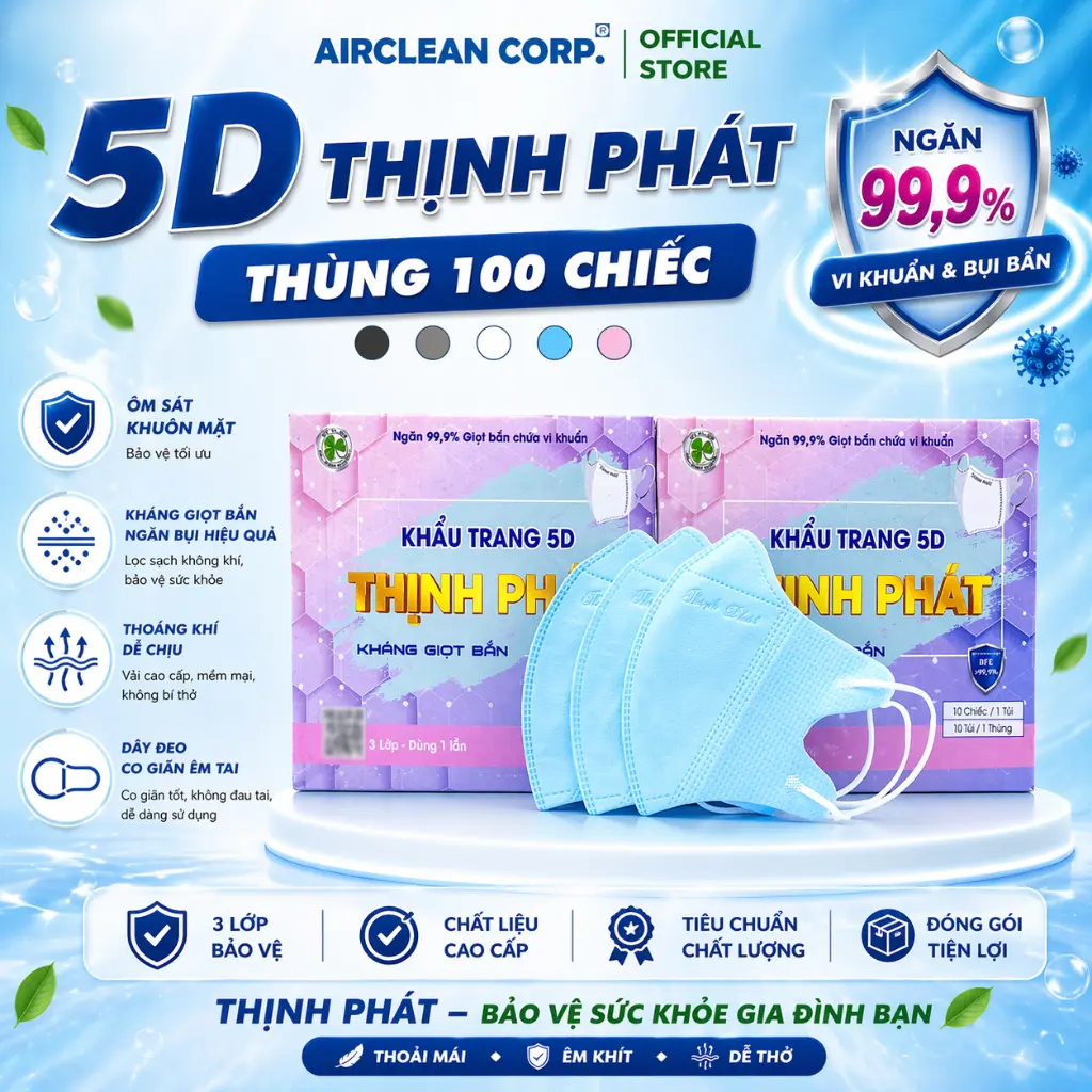 Thùng 100 Chiếc - Màu Xanh