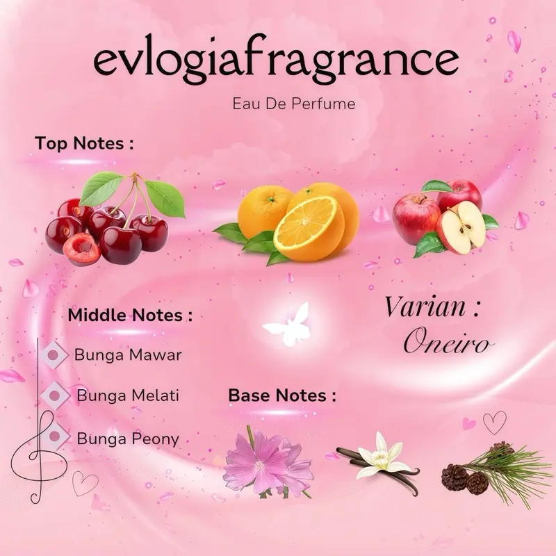 Evlogia Fragrance Oneiro Parfum Wanita Tahan Lama Cherry Manis | Eau de Parfum 30ml 2