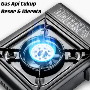 Kompor Gas Portable Dengan Tas Koper 1 Tungku Stainless SNI High Quality / Isi Gas portable mrek purity / Cooking Gas