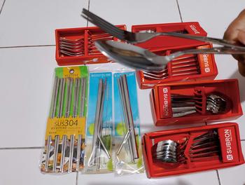 Product Review of Sedotan set 4 in1 22cm Bubble Lurus Bengkok stainless denagn sikat from Q**🏼 1