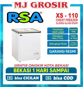 RSA XS 110 CHEST FREEZER BOX SLIDING 100 L LEMARI PEMBEKU BY GEA