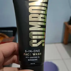 [MALL] SOMBONG 5-in-1 Face Wash With Coffee & Ginseng 100ml Sabun Muka Pria Membersihkan Mencerahkan