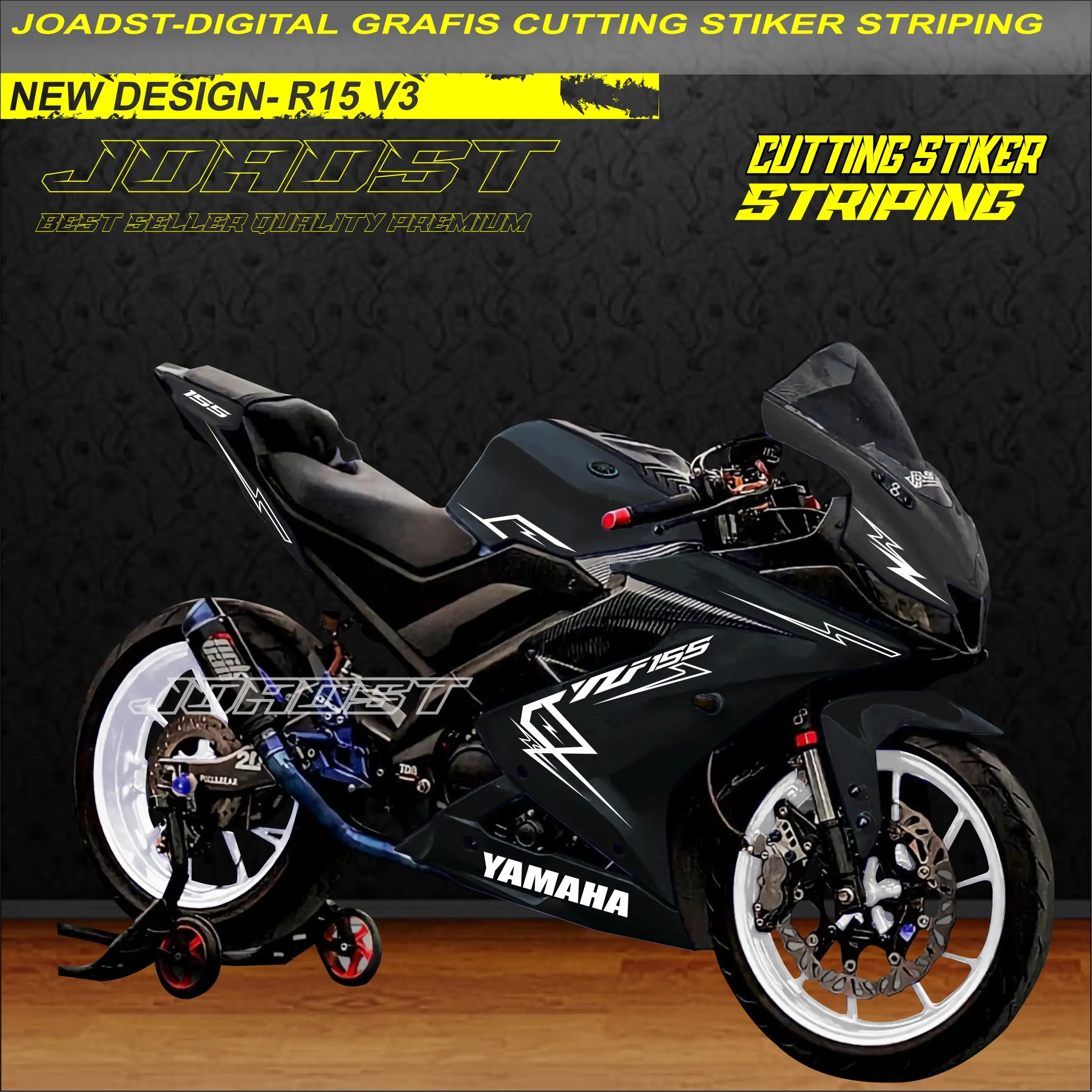 STIKER YAMAHA R15 V3 CUTTING STICKER STRIPING MOTOR R15 V3 TERBARU Motorcycle