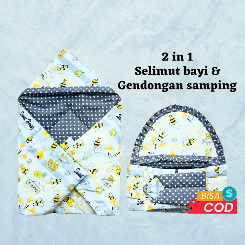Set gendongan samping bayi dan selimut bayi 2 in 1 perlengkapan bayi termurah 4