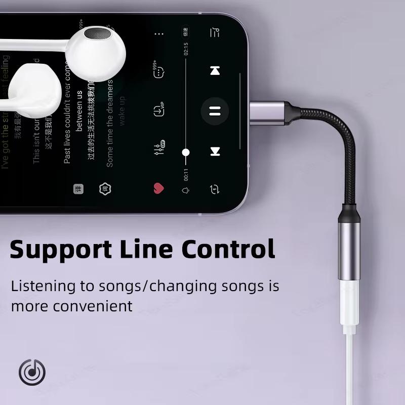 Bộ Chuyển Đổi Âm Thanh, Cáp Aux Cáp L Đến 3.5Mm, Dành Cho iPhone 14 13 12 11 Pro Max, Kết Nối USB Type C, Tương Thích Với Samsung Nghe Nhạc Phụ Kiện 9