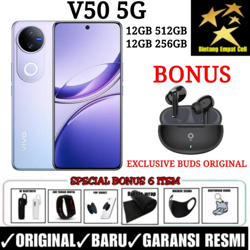(PROMO LIVE) VIVO V50 5G 12/512 & 12/256 GARANSI RESMI 1