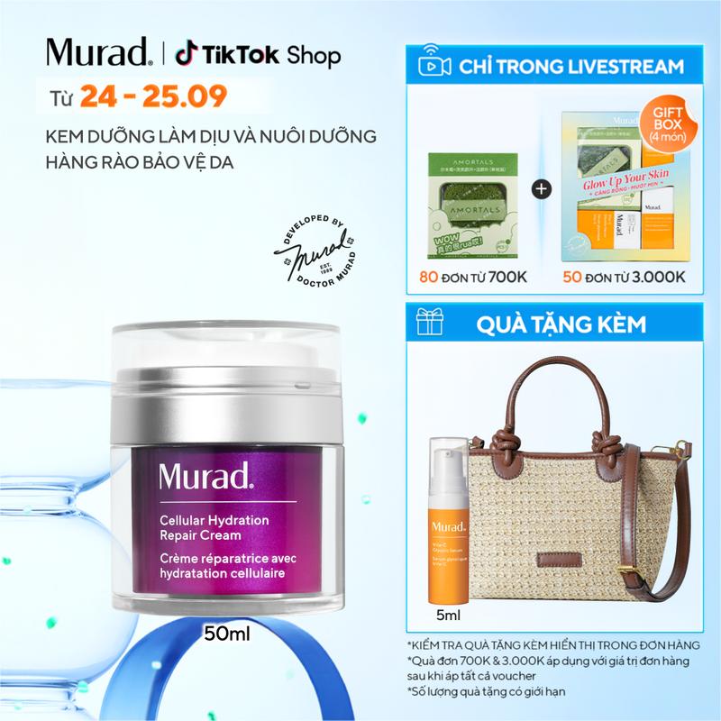 Kem dưỡng ẩm giúp làm dịu da khô và nuôi dưỡng hàng rào bảo vệ da Murad Cellular Hydration Repair Cream 50ml