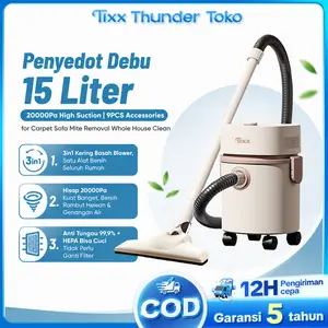 Vacuum Cleaner Tixx 3in1 Penyedot Debu Basah Kering Blower Daya Hisap 20000Pa Motor Tembaga 500W Tangki 15L Anti Tungau HEPA Bisa Cuci Suara Rendah Kabel Gulung Otomatis Vacum Untuk Lantai Karpet Sofa Kasur Dapur Kamar Mandi Anti Rambut Hewan Peliharaan
