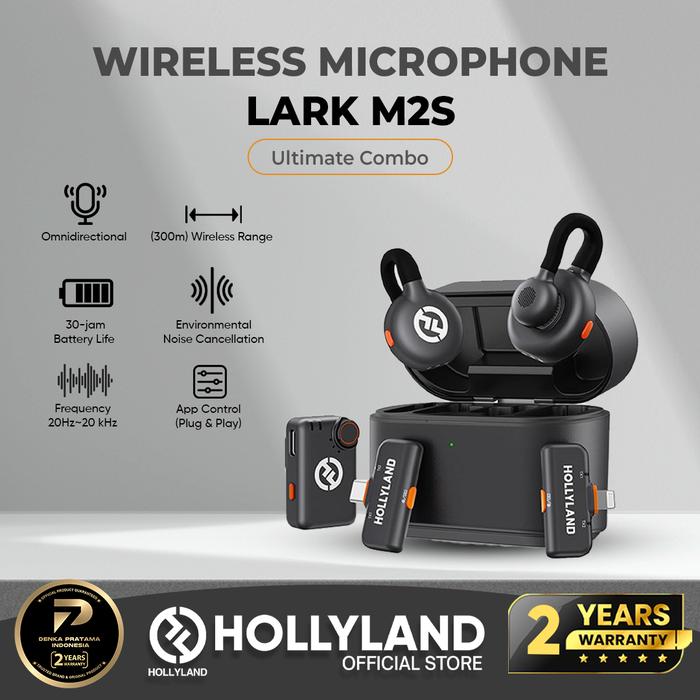 Gambar Hollyland Lark M2S Ultimate Combo Wireless Microphone iOS/ Android/ Kamera/ Laptop All in One dari Hollyland Indonesia Kota Administrasi Jakarta Pusat Tokopedia