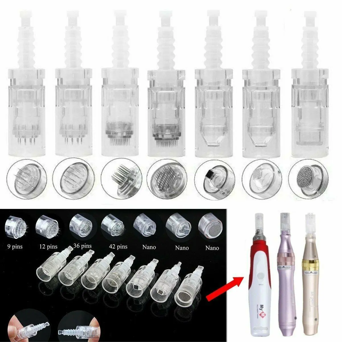 Hot Selling Wholesale Microneedle Disposable Cartridge Supplier Dermapen Microneedle Cartridge Skin Beauty Care Bayonet Microneedle for Dr.pen N2 M5 M7