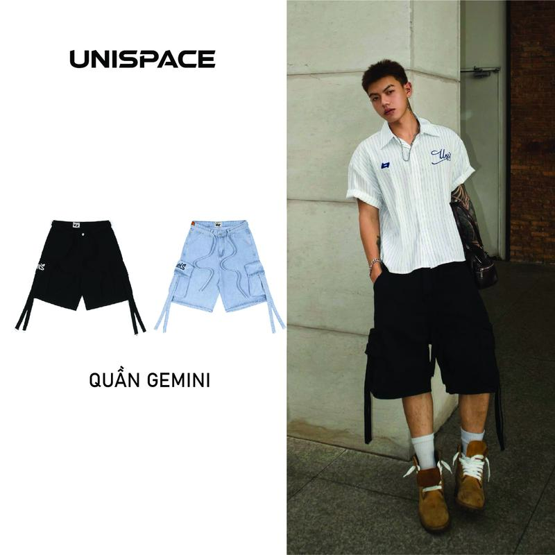 Quần túi hộp ống rộng By UniSpace unisex nam nữ Gemini Shorts