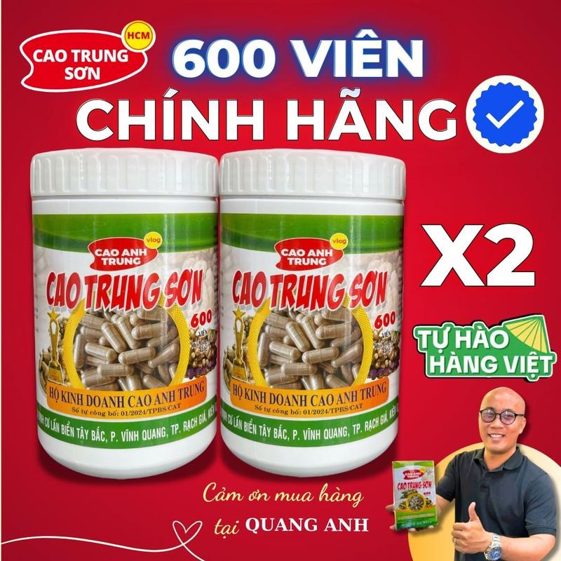 Combo 2 Hũ 600 Viên Cao Trung Sơn (ngải đen, ngải chống độc) | Siêu Tiết Kiệm - Nhiên liệu Ngải Đen hỗ trợ tốt cho xương khớp, dạ dày