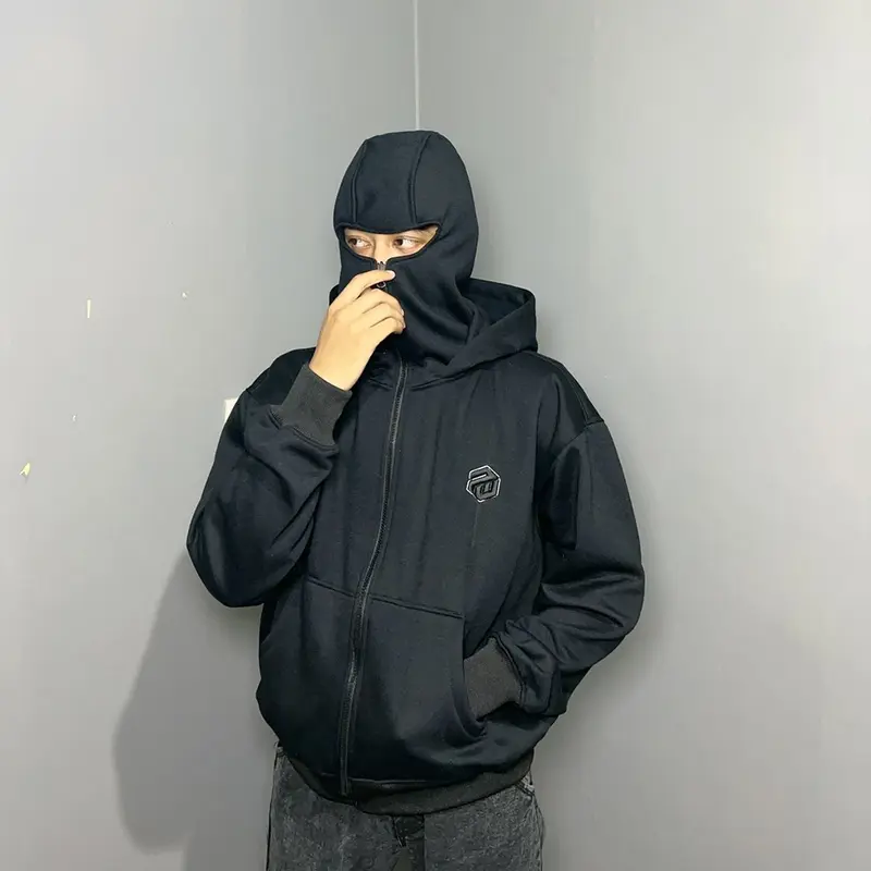 PLATINUM WORLD Hoodie Balaclava Zipper Boxy Oversize Premium Quality 1