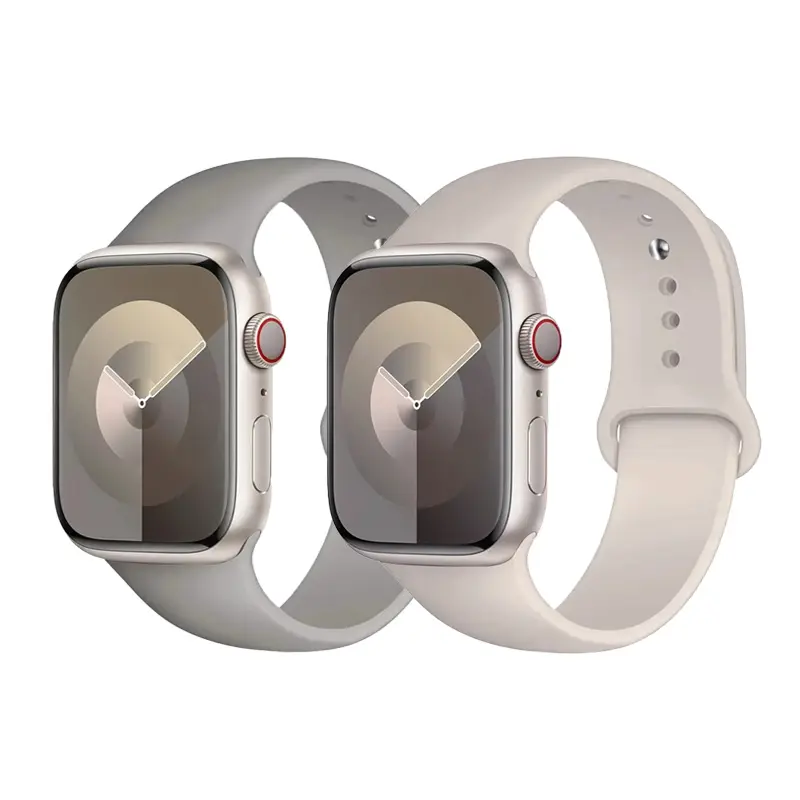 Dây đeo silicon cho Apple Watch, Dòng Ultra / 2 49 45 44 41 40 42 IWatch, Thích hợp cho nam và nữ, Dây đeo cao su, Tương thích với dòng 9 8 7 6 5 3 2 SE, Phụ kiện có thể đeo được, Đồng Hồ thông minh