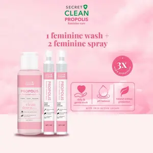 3in1 secret clean propolis feminine wash 1 + feminine spray 2