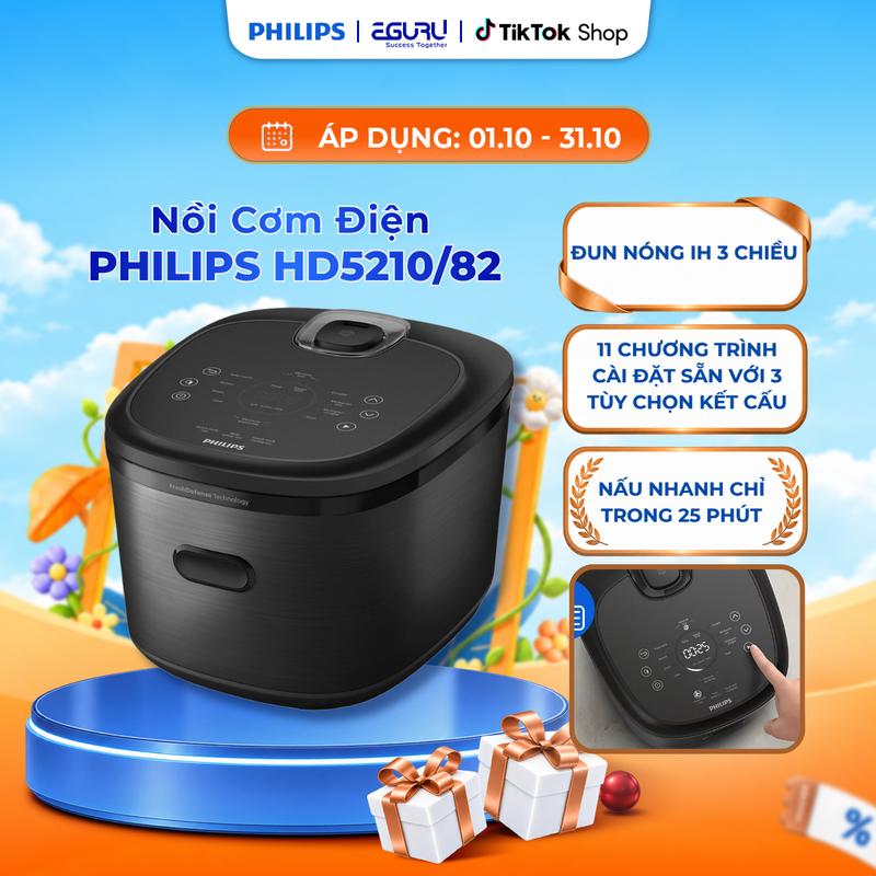 Nồi cơm điện cao tần Philips HD5210/82 | 1.5L | 1200W | 11 chế dộ nấu