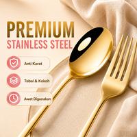 Gambar 5Pcs Sendok Garpu Korea Stainless Steel Premium Anti Karat & Serbaguna - Garpu Silver (5PCS) dari YILIN OFFICE STORE Kab. Tangerang 3 Tokopedia