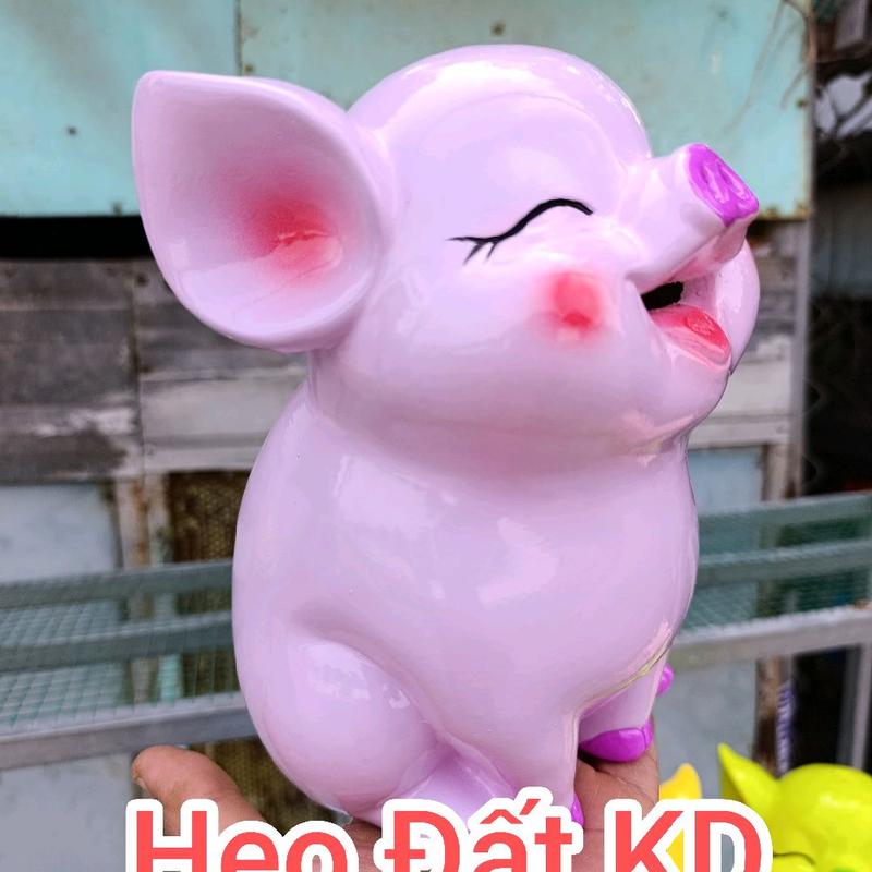 Heo tiết kiệm : Heo Cười lung linh , ống heo tiết kiệm lỗ miệng may mắn chất liệu Thạch Cao , heo đất, lợn đất, heo đất Khánh Duy, ống heo tiết kiệm đựng tiền , chứa 800 tờ Ống Tiết Kiệm lợn tiết kiệm KD 2