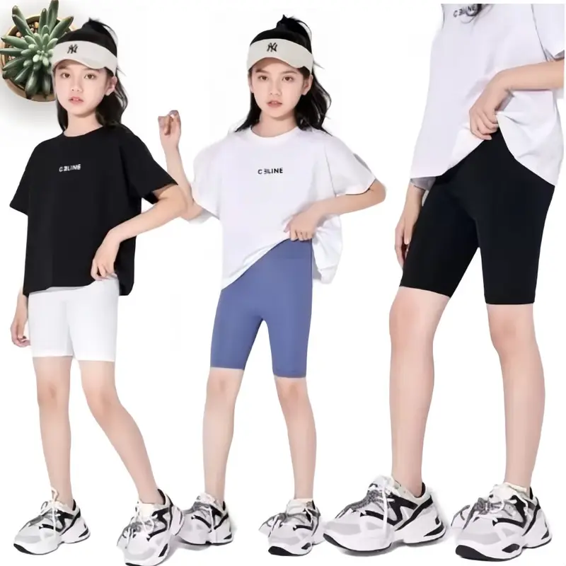 Celana Short Anak Perempuan TK SD SMP Spandek Premium || Celana Legging Santai Anak Hitam Polos Fit Nyaman Fashion 0