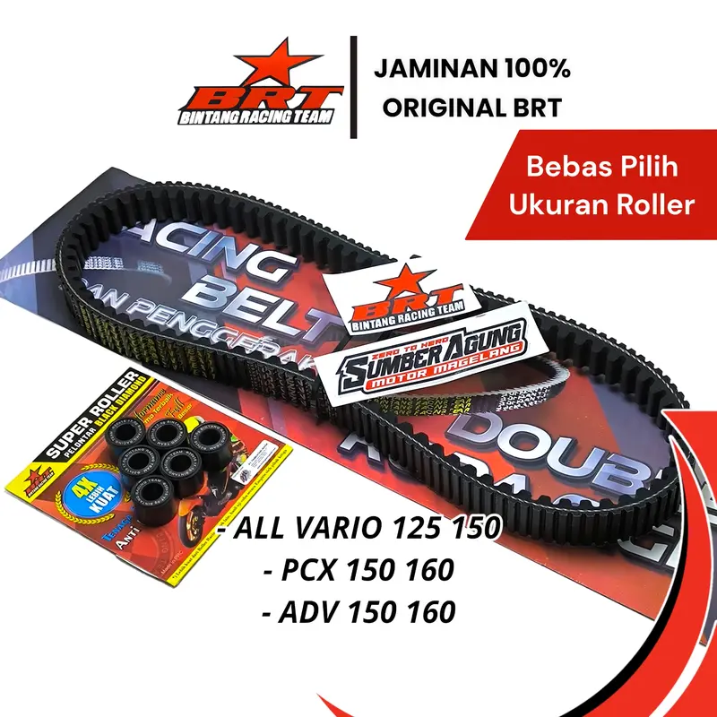 VANBELT V-Belt SET ROLLER BRT Racing VARIO 125 150 LED PCX ADV 150 160 JAMIN ORIGINAL 0