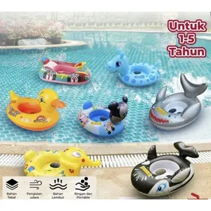 Ban Pelampung Anak Intex Baby Swim Boat Ban Renang Motif Animal Split Rings Bayi Duduk Kaki Karakter Ban Duduk