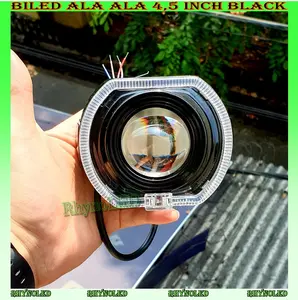 Biled Projie Motor ALA ALA 4,5 inchi Black series 30 WATT Laser cut off Jauh dekat Piw piw Biled 1 Lensa Full Alumunium Universal ORI