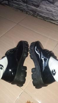 Product Review of Lovely Sepatu Sekolah Docmart Wanita Loafers Hitam Terbaru 2024 Fashion Korean Style Premium Import Quality R-15 Bisa COD Karet Shoes Kerja Hitam Kasual from T** 0
