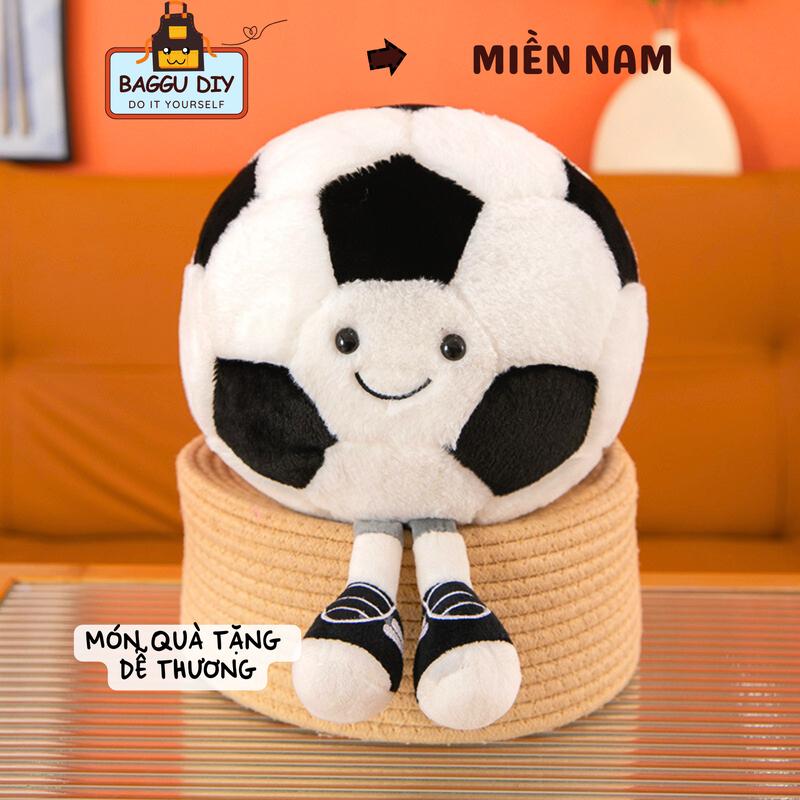  Baggu DIY Gấu Bông Hình Quả Bóng Đá Bóng Rổ Bóng Chuyền Nhồi Bông Êm Mịn Dễ Thương Làm Quà Tặng Cao 35cm Màu Trắng Đen Xanh Da Cam Chất Liệu Vải Bông Mềm Mịn 
